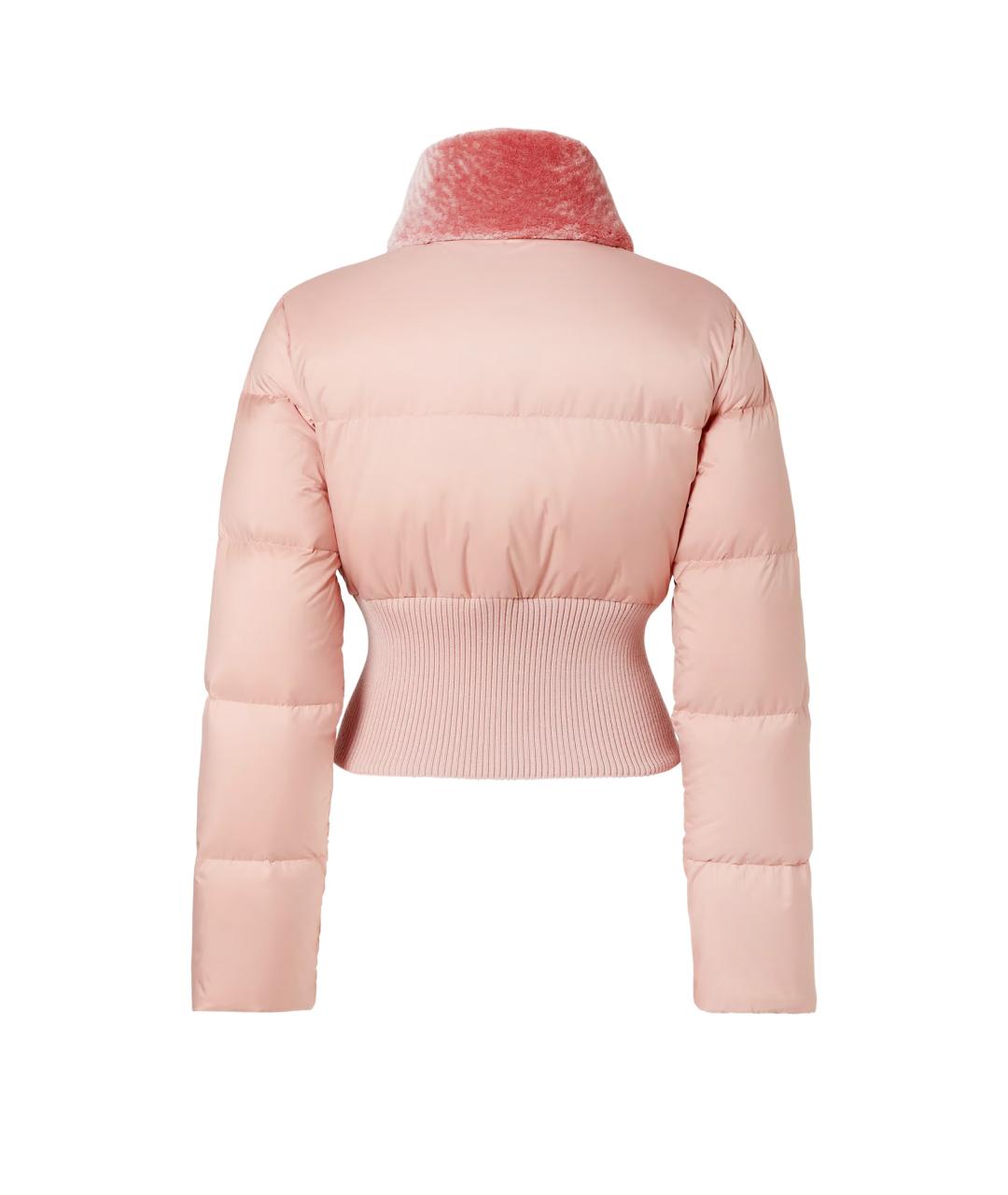 FENDI Розовый полиамидовый пуховик, фото 2