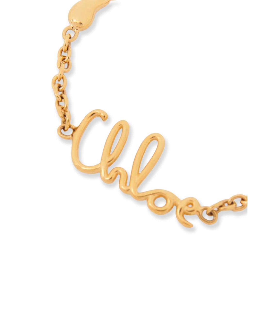 CHLOE Золотой латунный браслет, фото 2