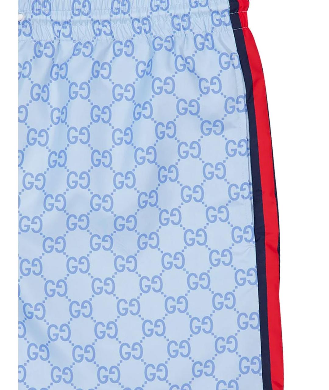 GUCCI Голубые полиамидовые шорты, фото 3