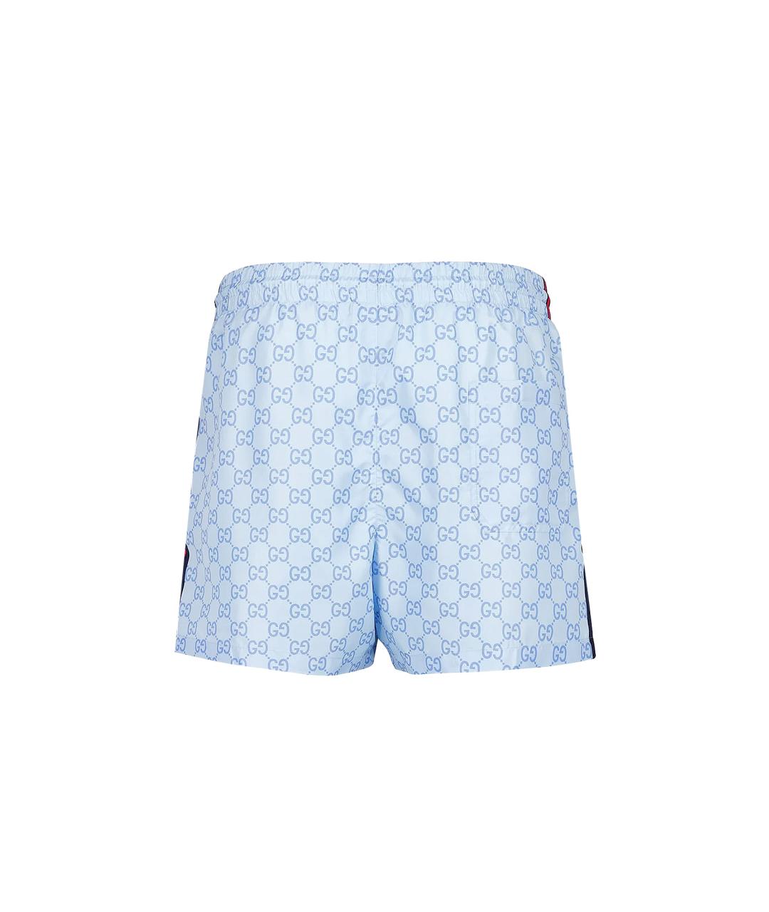 GUCCI Голубые полиамидовые шорты, фото 2