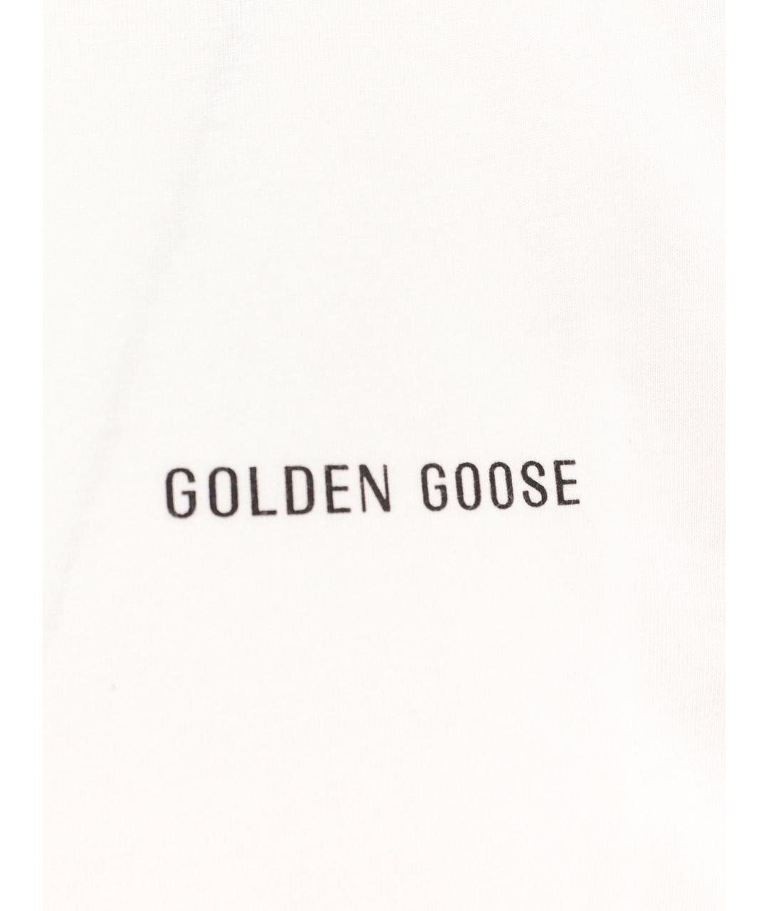 GOLDEN GOOSE Белая хлопковая футболка, фото 3