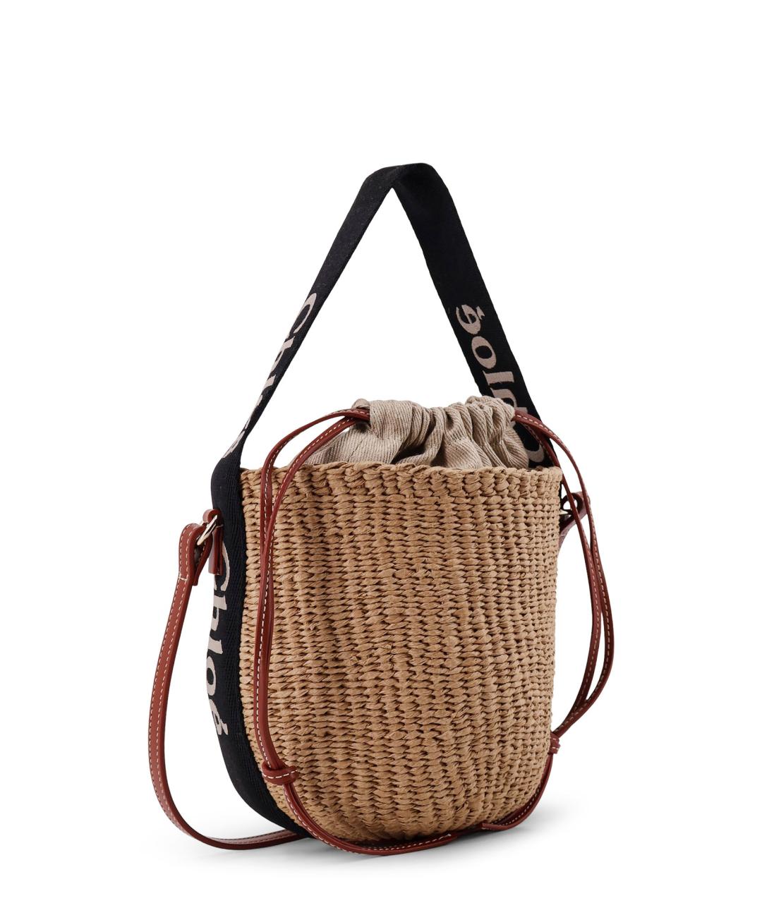 CHLOE Бежевая пелетеная сумка через плечо, фото 3