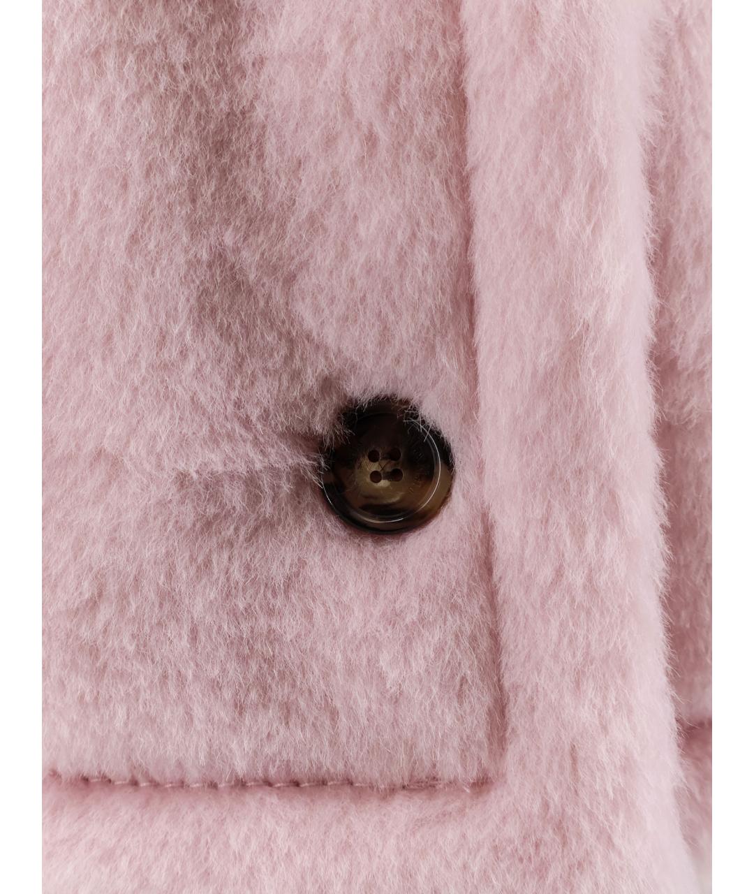 MAX MARA Розовая шерстяная шуба, фото 3