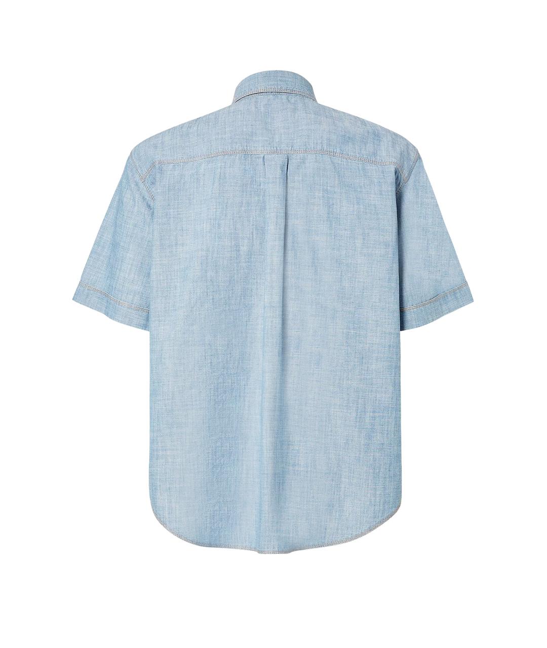 FENDI Голубая хлопковая кэжуал рубашка, фото 2