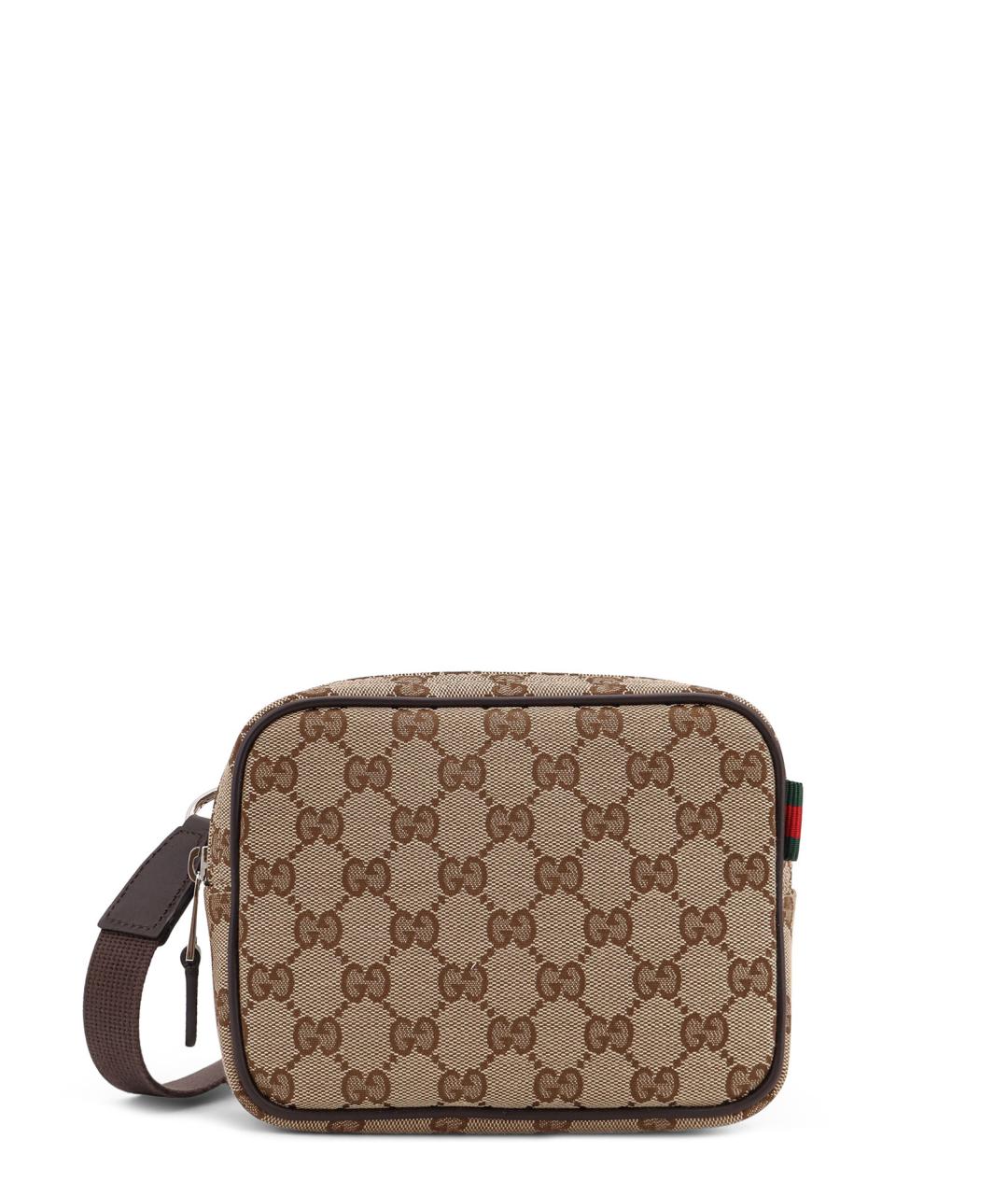 GUCCI Бежевая тканевая сумка на плечо, фото 1