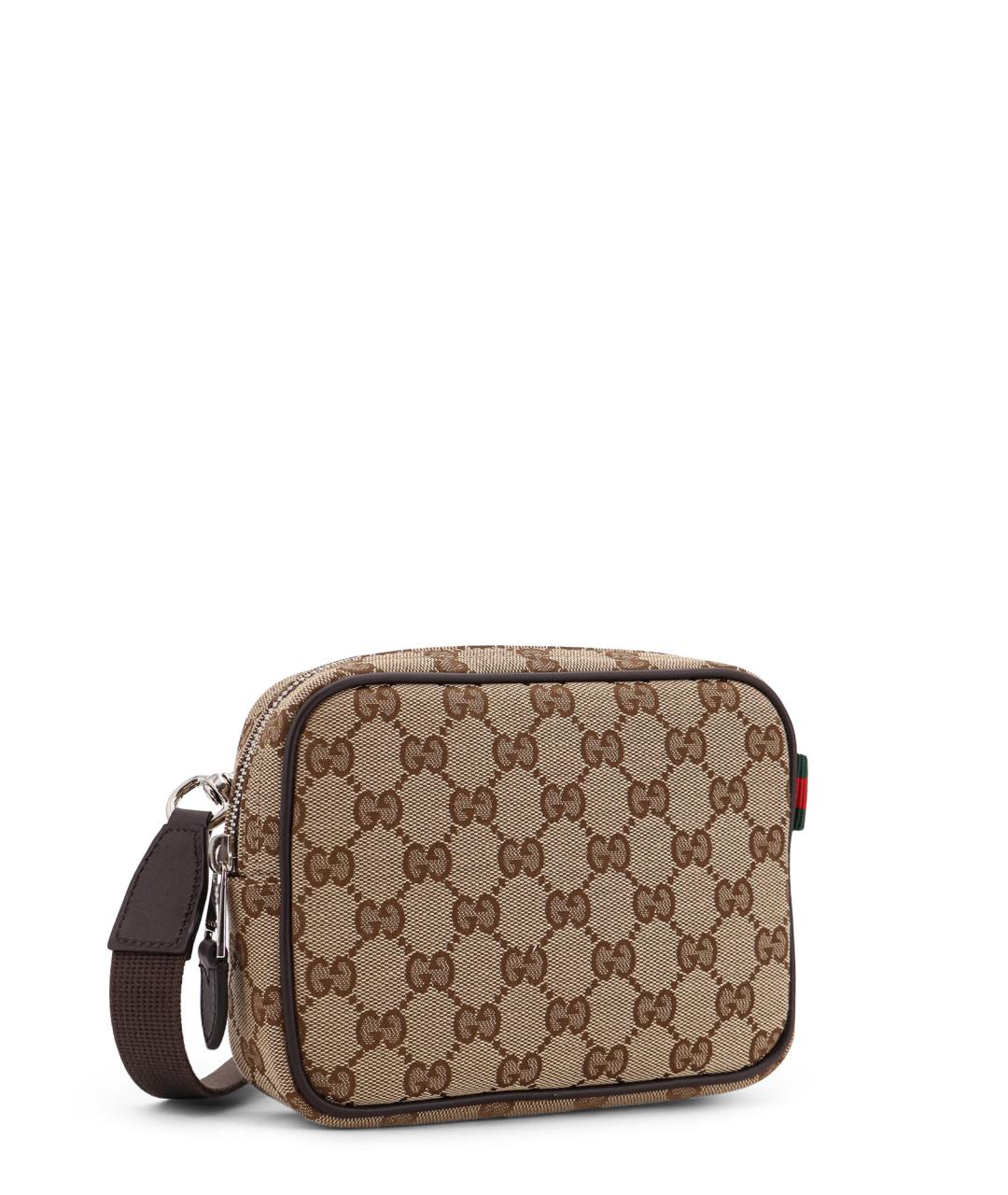 GUCCI Бежевая тканевая сумка на плечо, фото 3