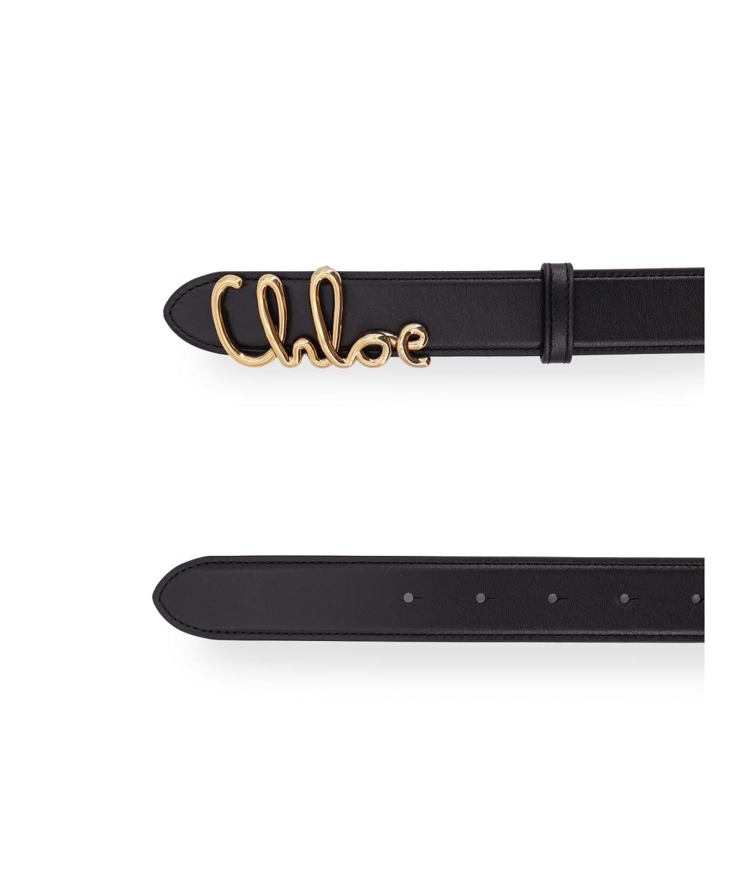 CHLOE Черный кожаный ремень, фото 2