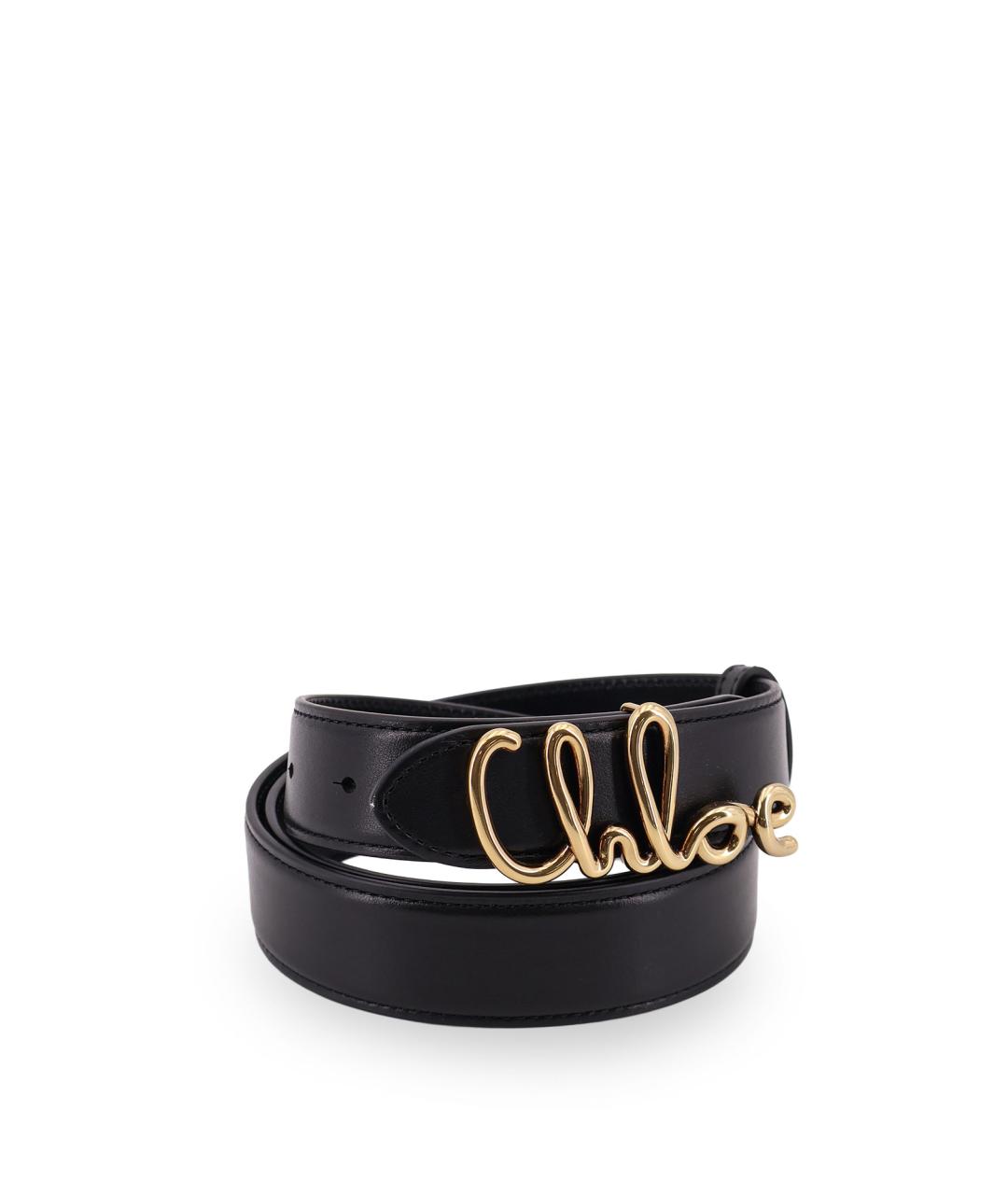 CHLOE Черный кожаный ремень, фото 3