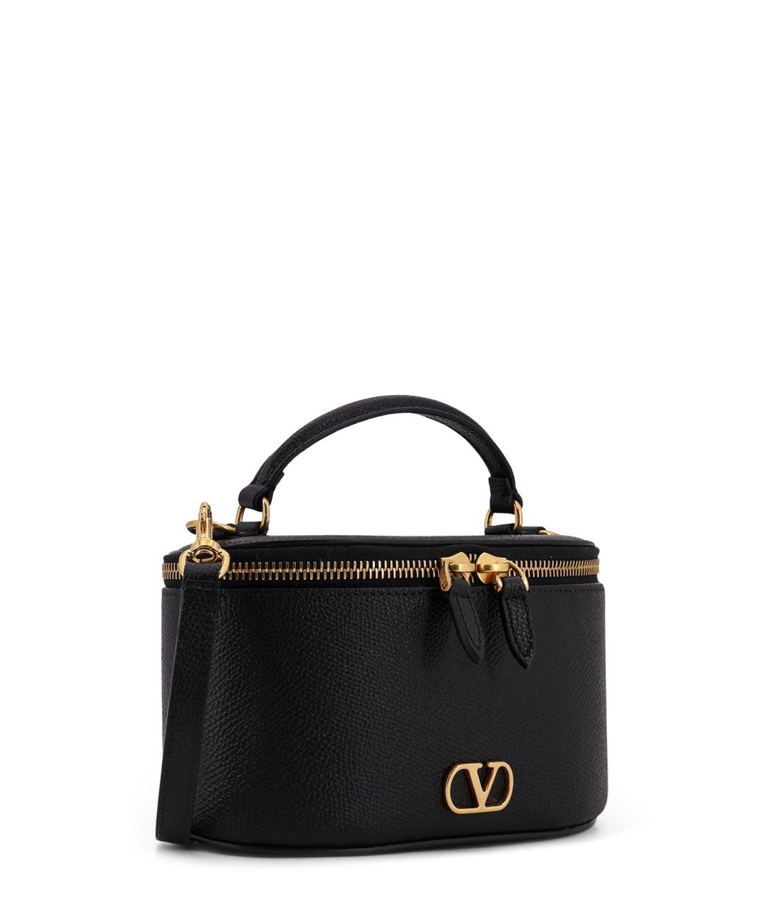 VALENTINO Черная кожаная сумка через плечо, фото 3