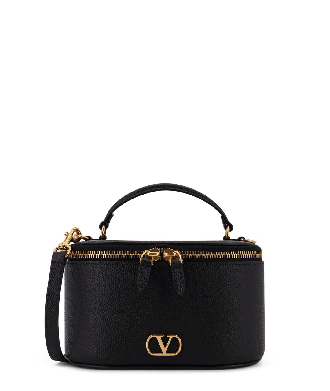 VALENTINO Черная кожаная сумка через плечо, фото 1