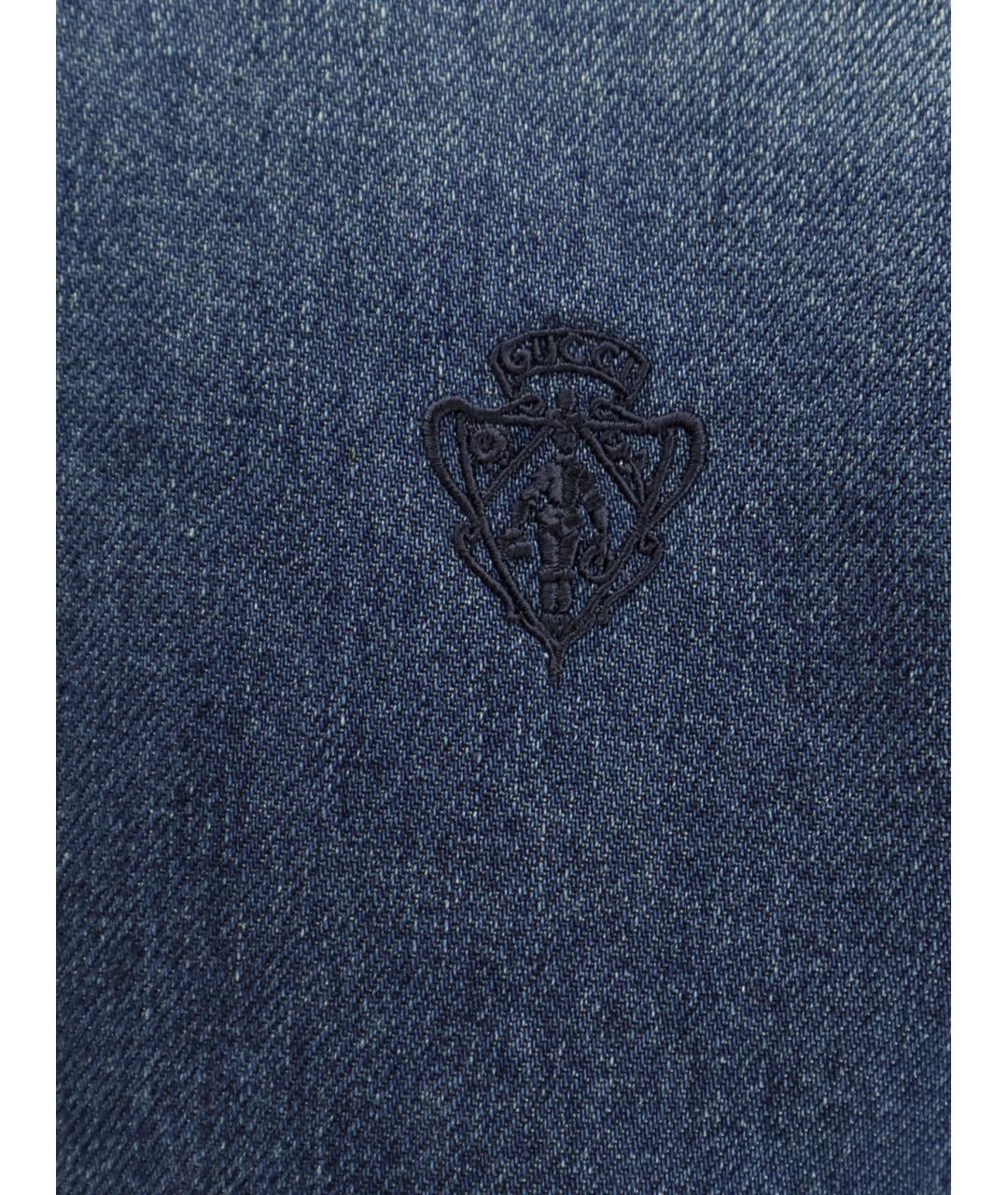 GUCCI Синяя хлопковая рубашка, фото 3
