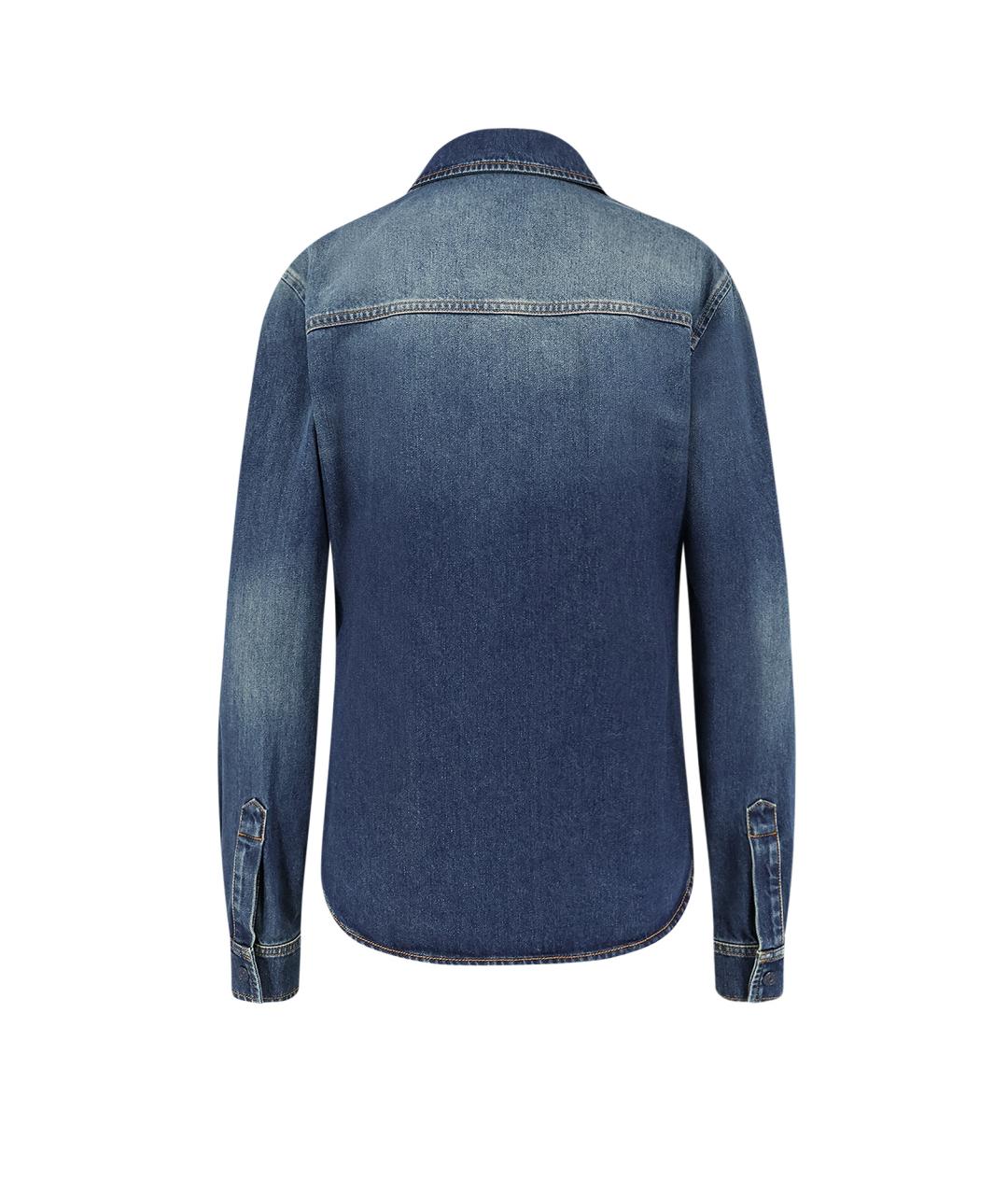 GUCCI Синяя хлопковая рубашка, фото 2