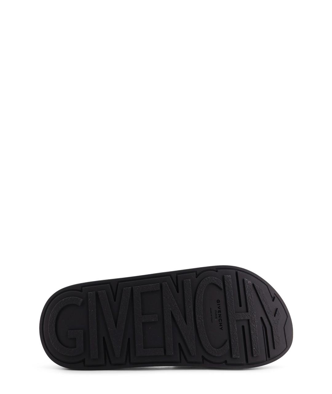 GIVENCHY Черные резиновые шлепанцы, фото 4