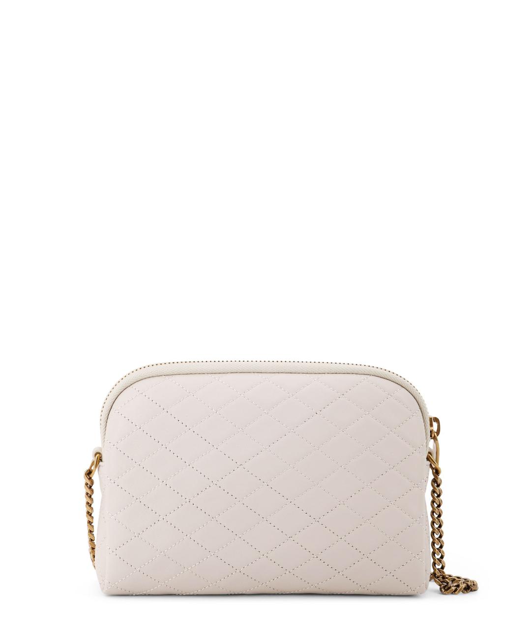 SAINT LAURENT Бежевая кожаная сумка через плечо, фото 2