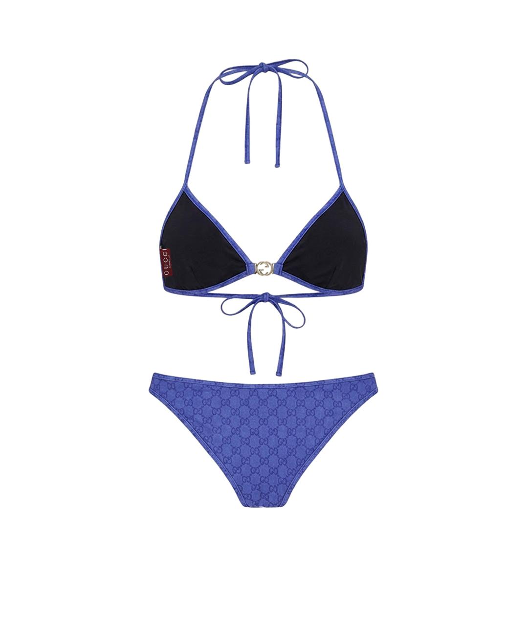 GUCCI Синий полиамидовый купальник, фото 2
