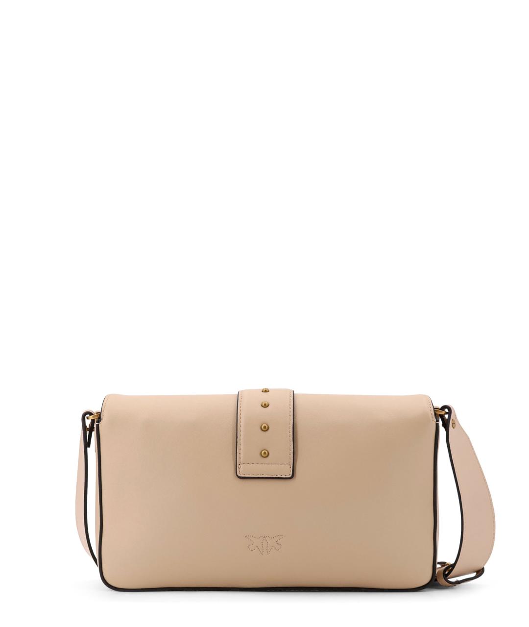 PINKO Бежевая кожаная сумка через плечо, фото 2