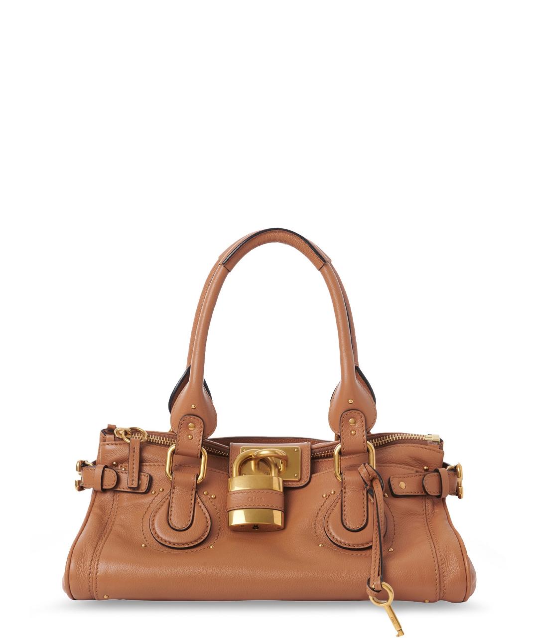 CHLOE Коричневая кожаная сумка через плечо, фото 1