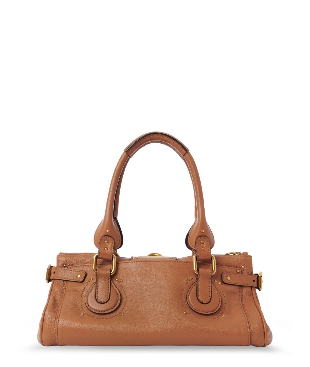 CHLOE Коричневая кожаная сумка через плечо, фото 2