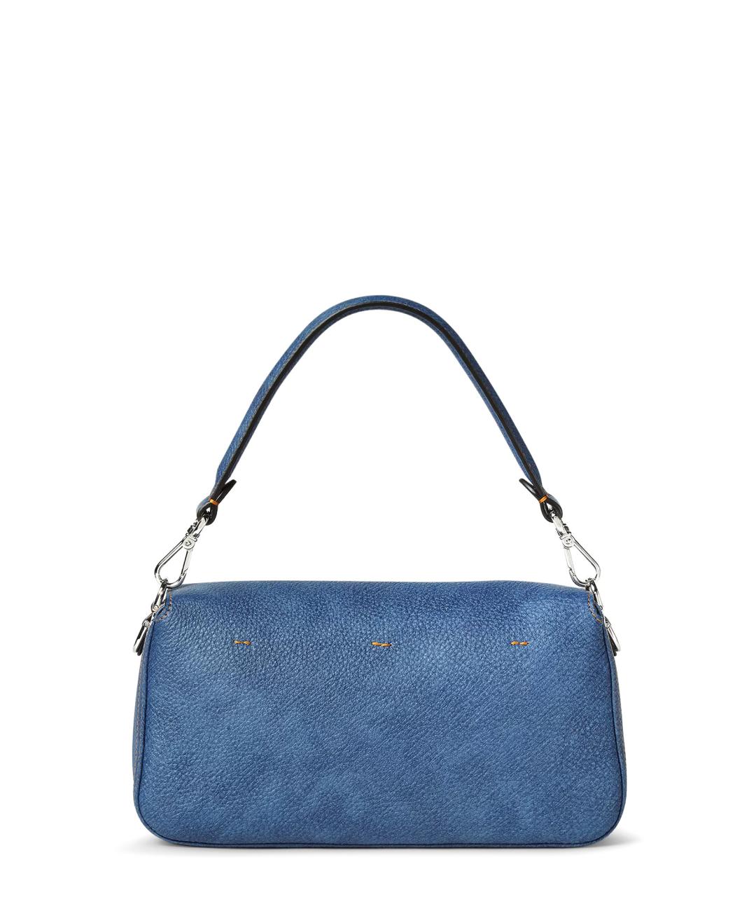 FENDI Голубая кожаная сумка через плечо, фото 2