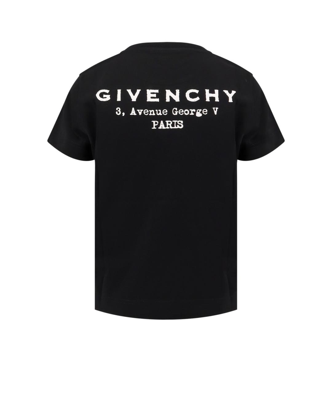 GIVENCHY Черная хлопковая футболка, фото 2