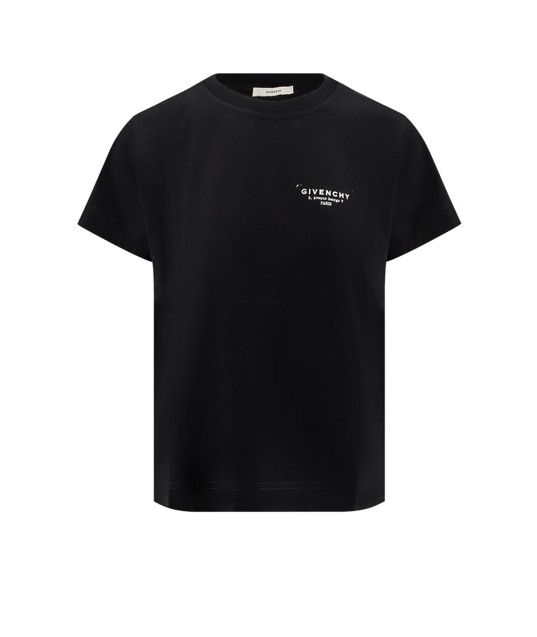 GIVENCHY Черная хлопковая футболка, фото 1