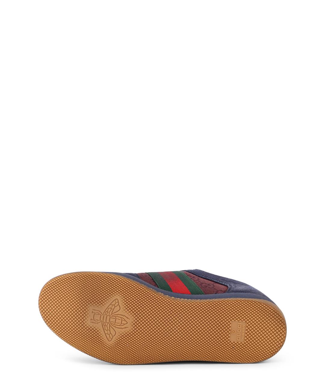 GUCCI Мульти текстильные низкие кроссовки / кеды, фото 4