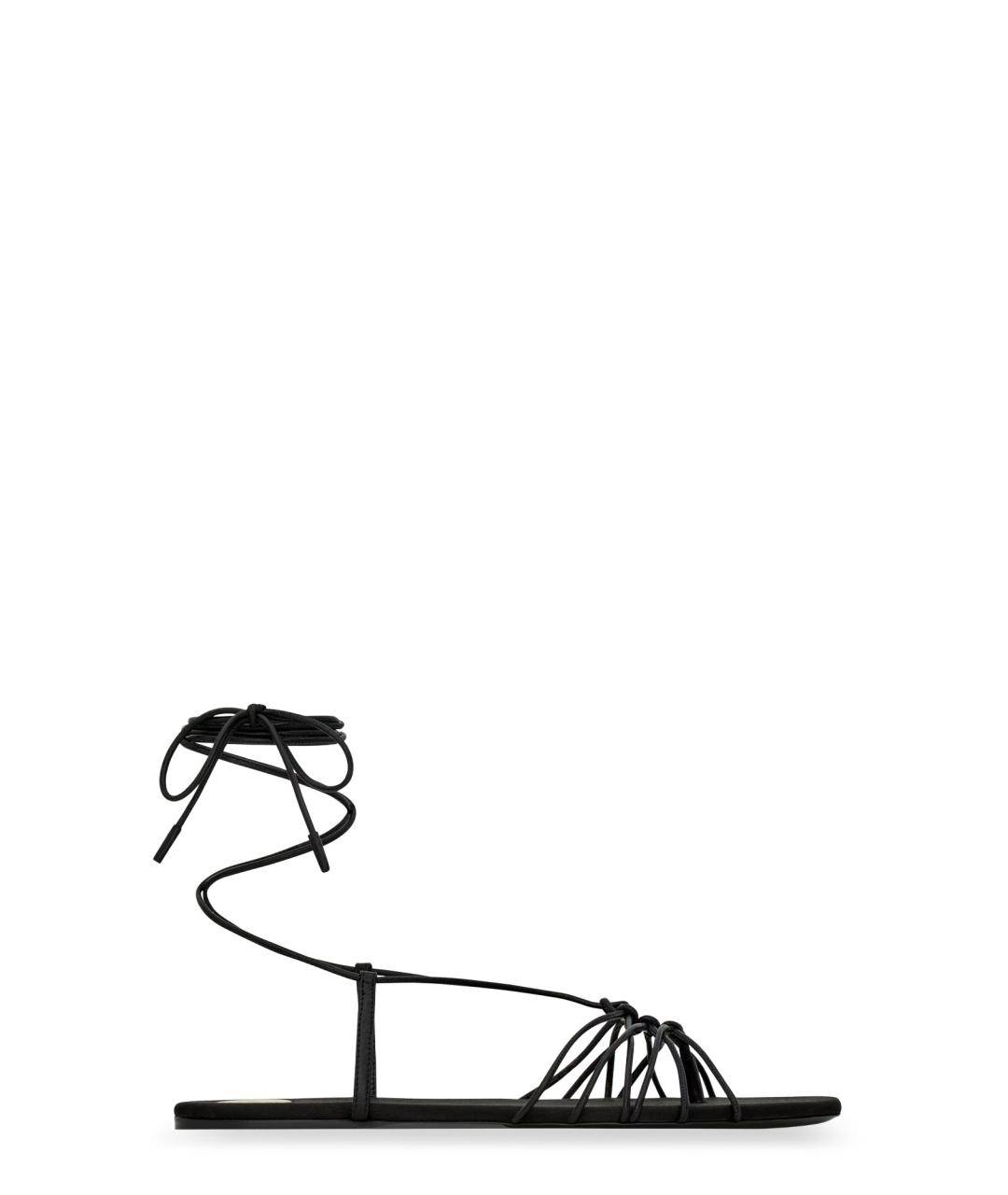 SAINT LAURENT Черные кожаные сандалии, фото 1