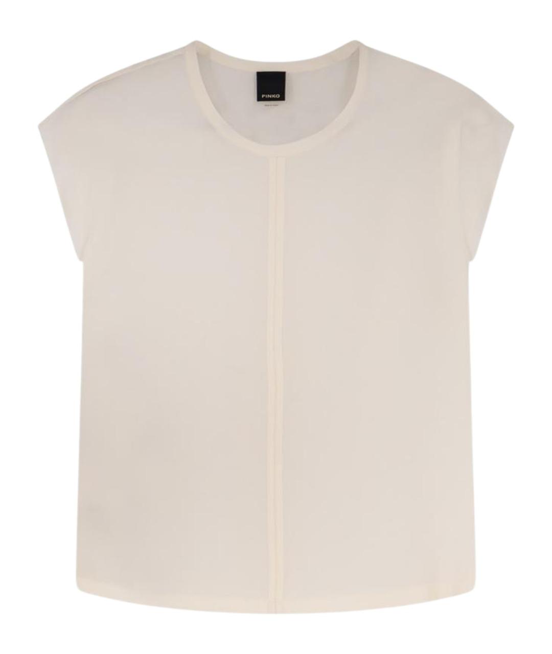 PINKO Белая шелковая рубашка, фото 1