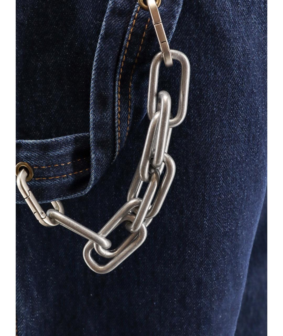 DARKPARK Синие хлопковые прямые джинсы, фото 3