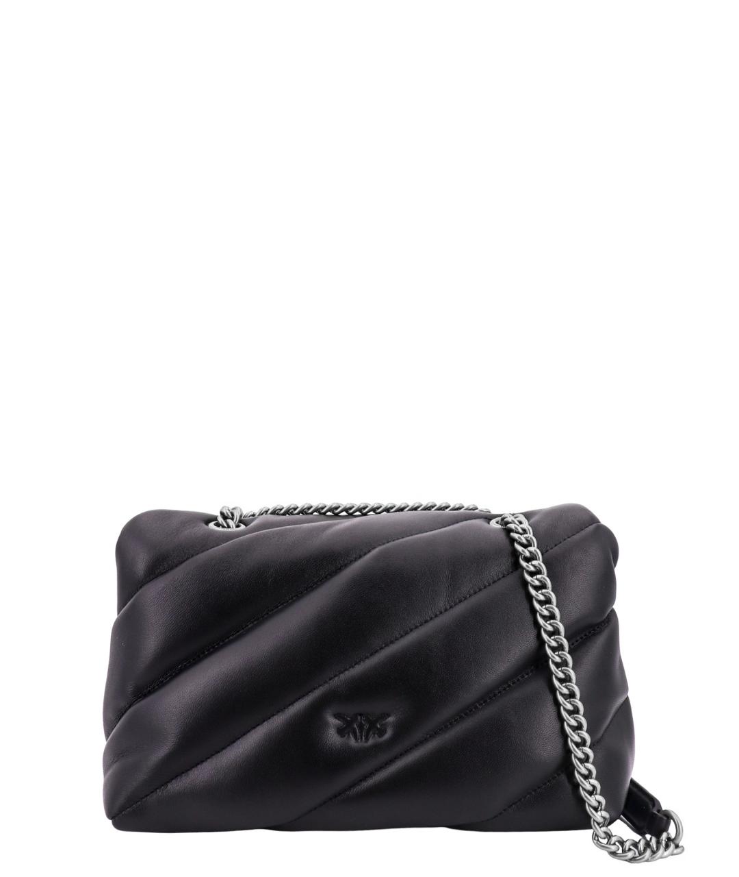 PINKO Черная кожаная сумка через плечо, фото 2