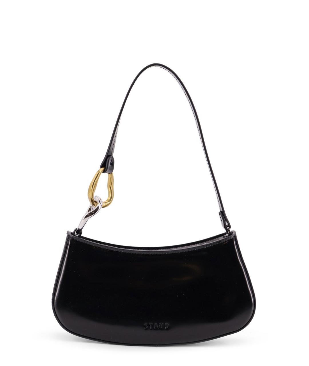 STAUD Черная кожаная сумка через плечо, фото 2