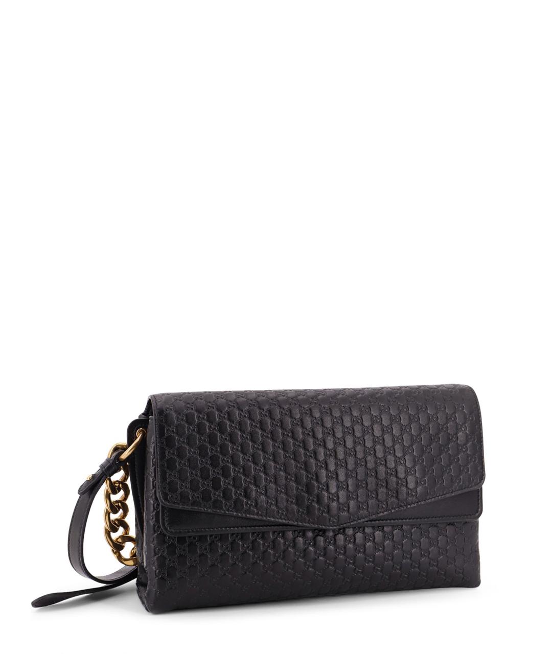 GUCCI Черная кожаная сумка через плечо, фото 3