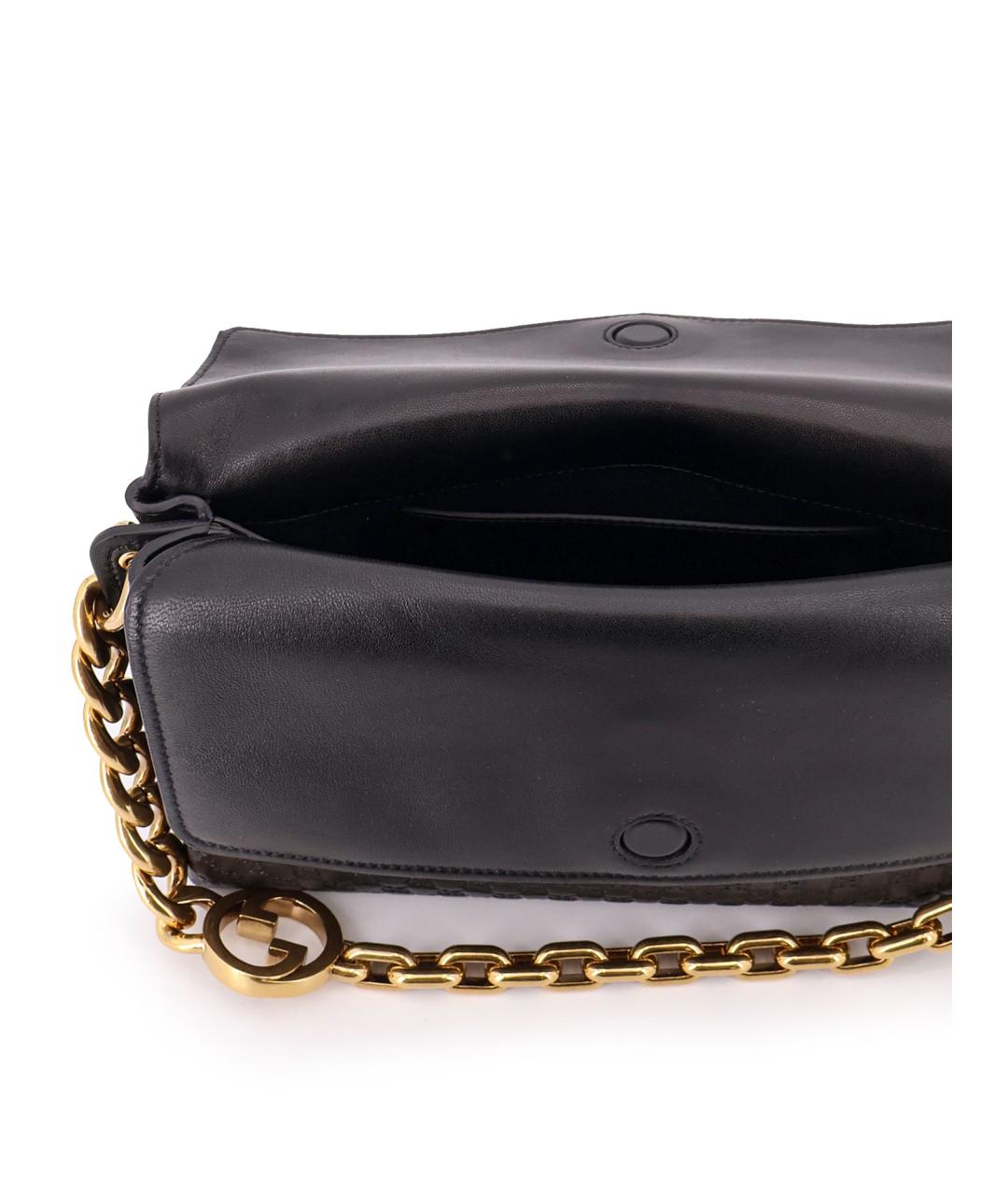 GUCCI Черная кожаная сумка через плечо, фото 4