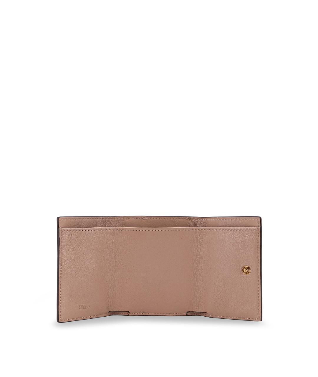 CHLOE Бежевый кожаный кошелек, фото 3