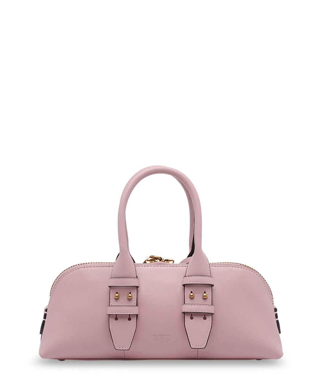 PINKO Розовая кожаная сумка с короткими ручками, фото 2