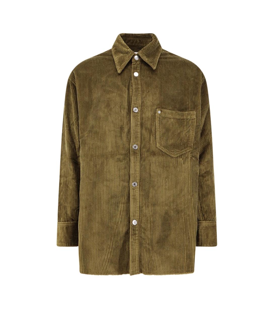 Ami Paris Хаки хлопковая кэжуал рубашка, фото 1