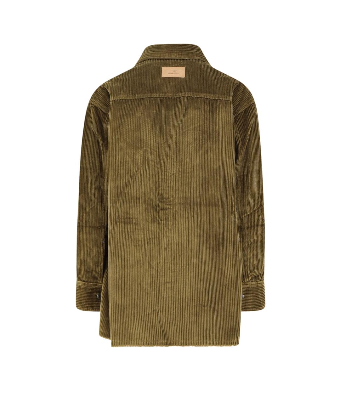 Ami Paris Хаки хлопковая кэжуал рубашка, фото 2