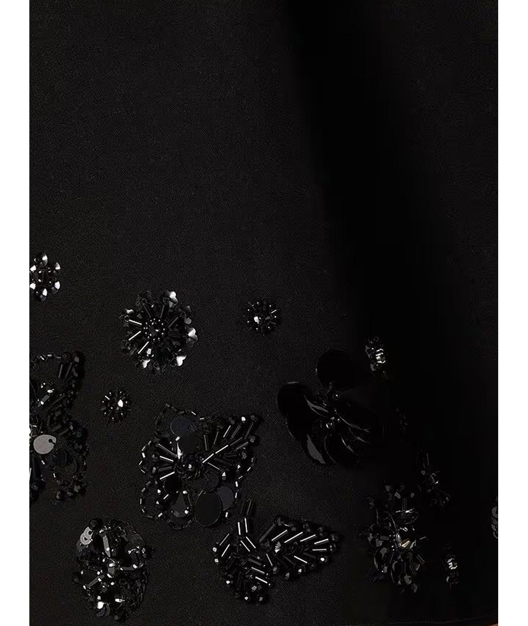 GOLDEN GOOSE DELUXE BRAND Черная хлопко-эластановая юбка мини, фото 3