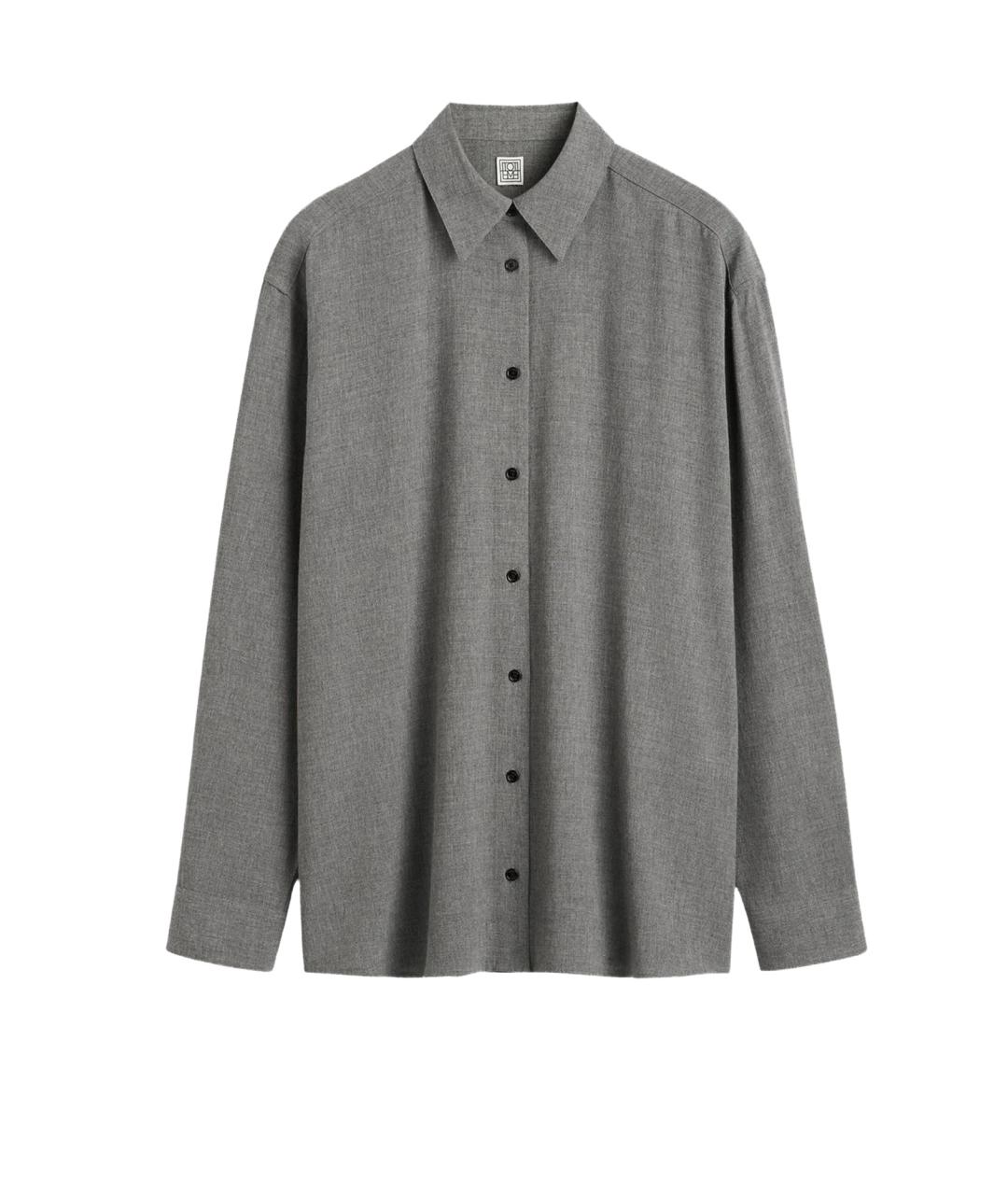 TOTEME Серая вискозная рубашка, фото 1