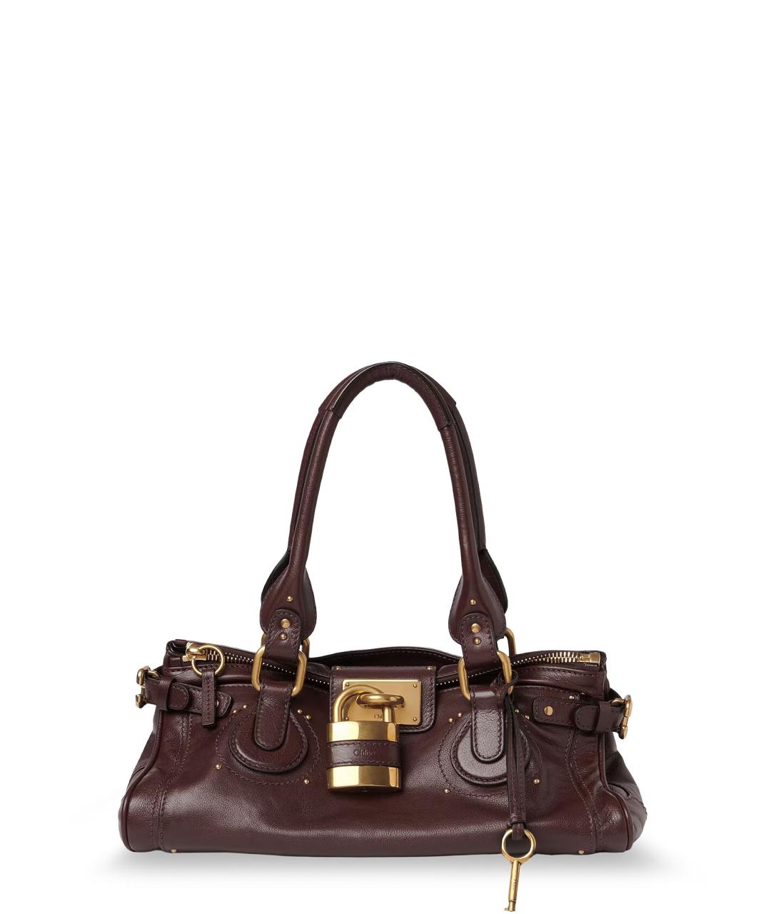 CHLOE Коричневая кожаная сумка через плечо, фото 1