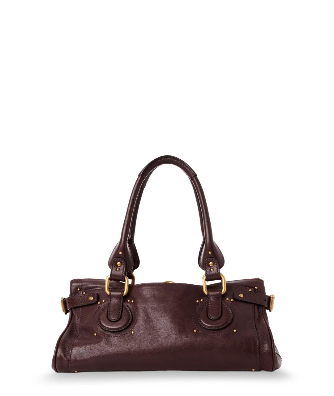 CHLOE Коричневая кожаная сумка через плечо, фото 2