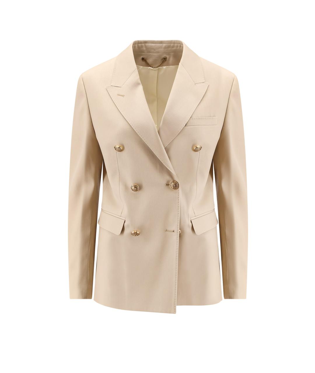 GOLDEN GOOSE DELUXE BRAND Бежевый шерстяной жакет/пиджак, фото 1