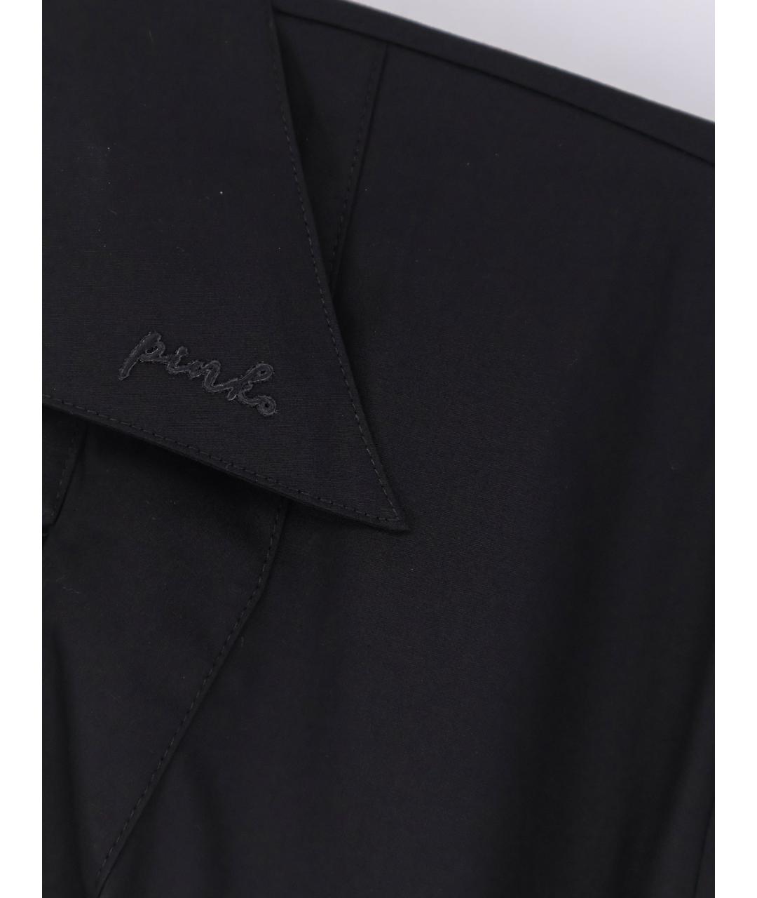 PINKO Черное хлопковое повседневное платье, фото 3