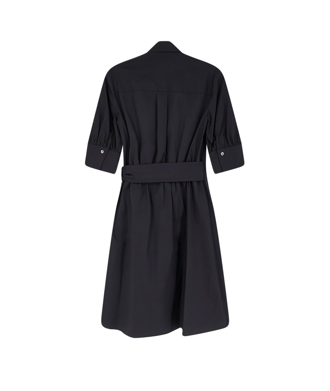 PINKO Черное хлопковое повседневное платье, фото 2