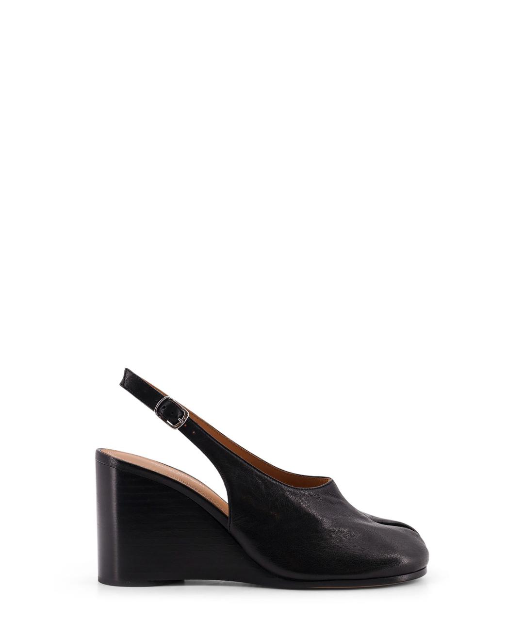 MAISON MARGIELA Черные кожаные туфли, фото 4