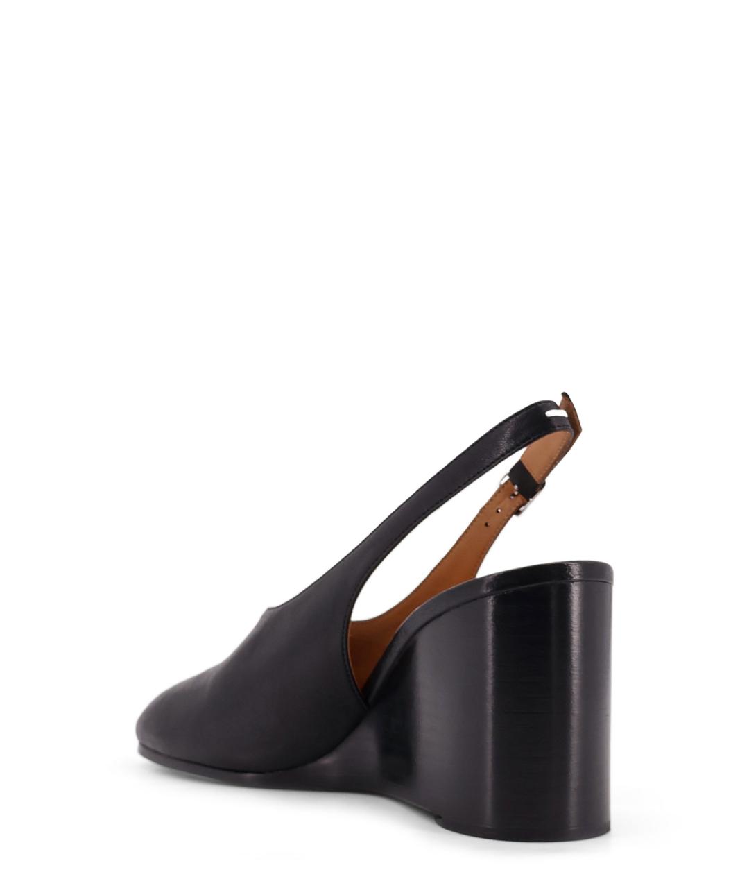 MAISON MARGIELA Черные кожаные туфли, фото 3