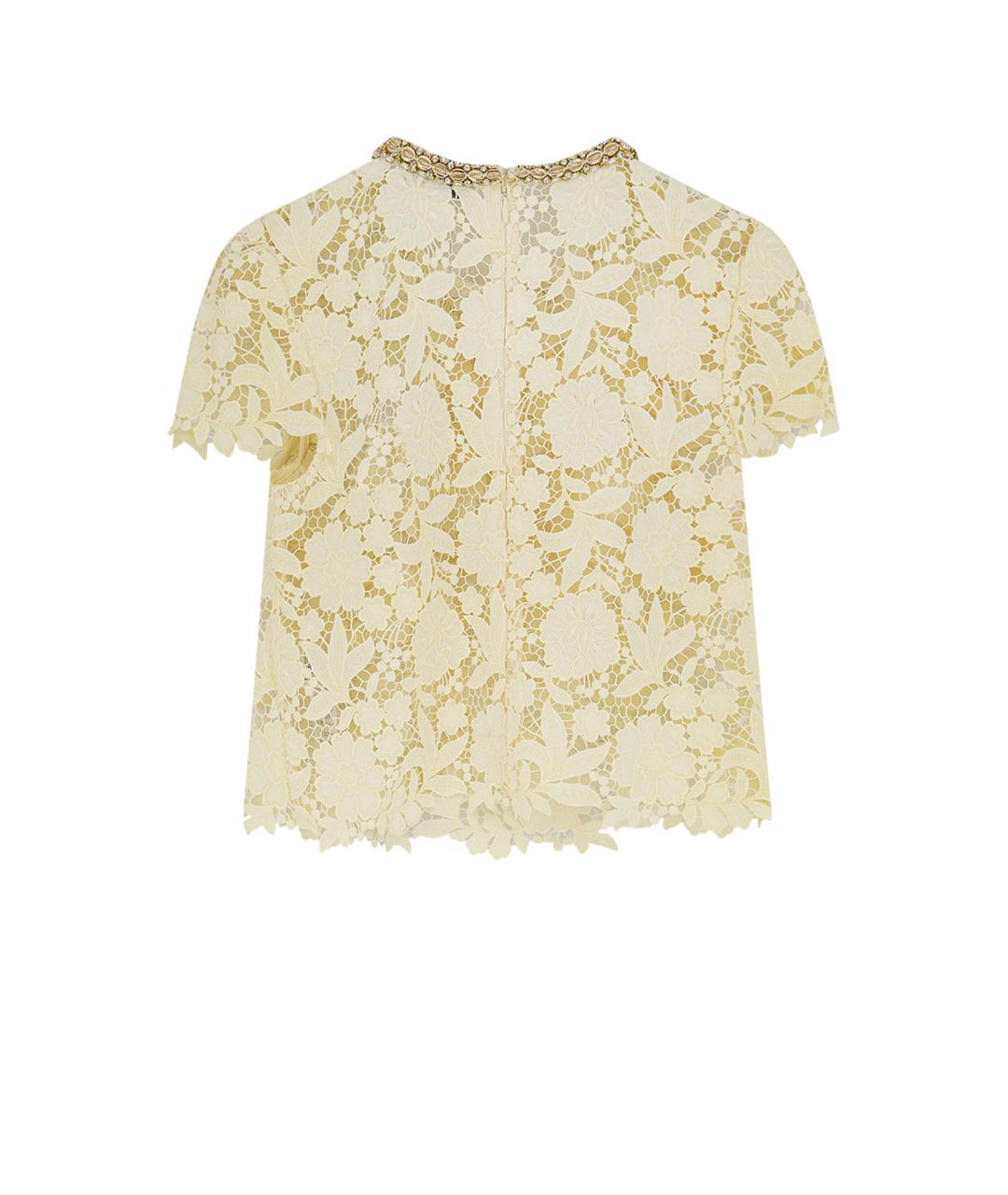 SELF-PORTRAIT Желтая полиэстеровая футболка, фото 2