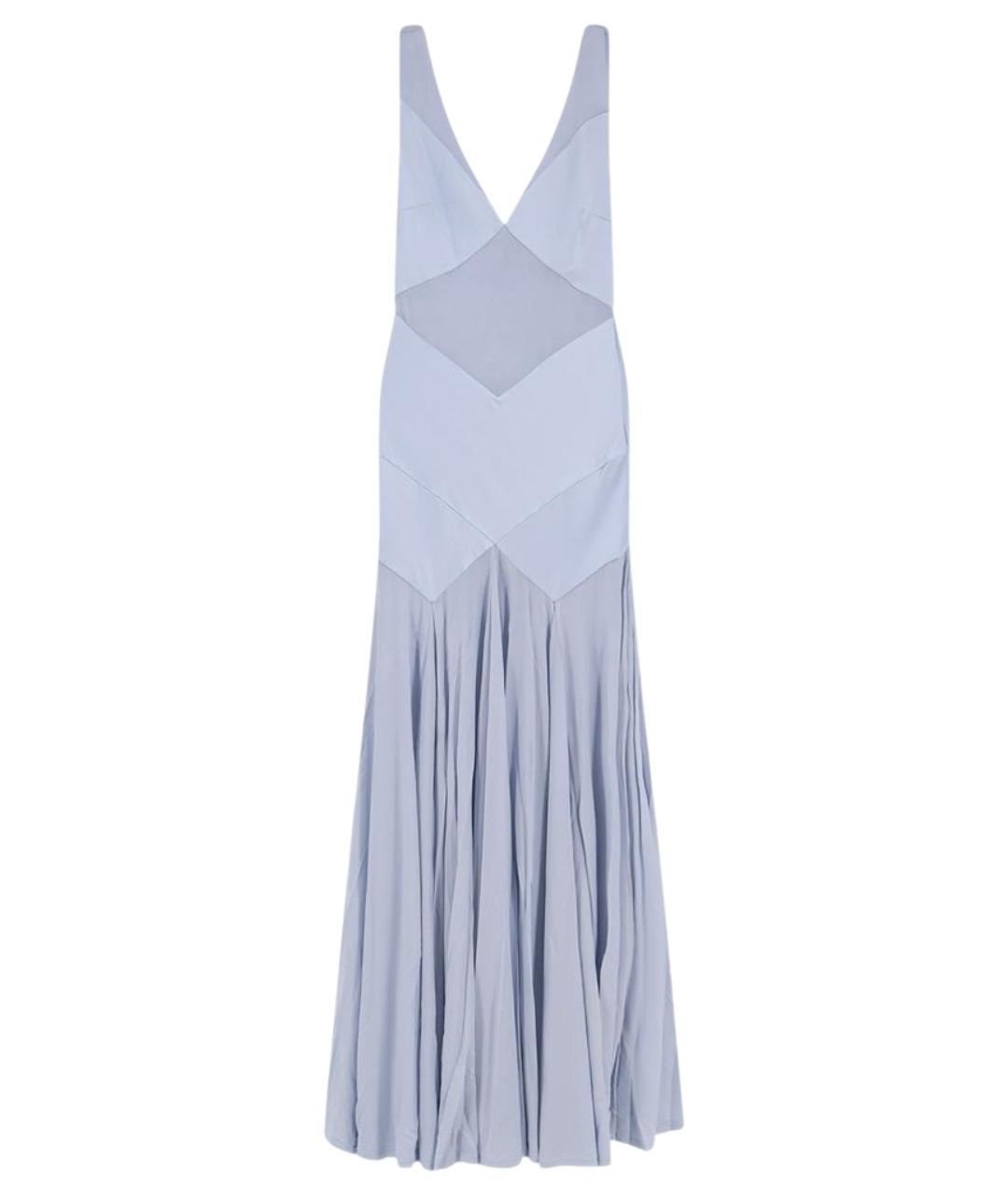 SELF-PORTRAIT Голубое вискозное повседневное платье, фото 1