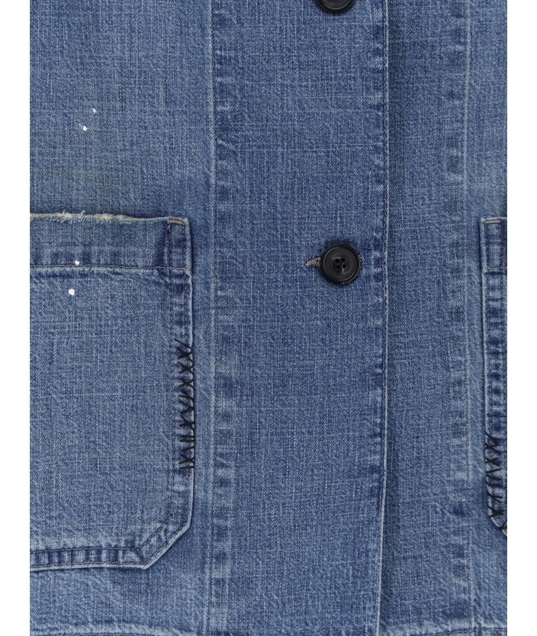 MAISON MARGIELA Синяя хлопковая рубашка, фото 3
