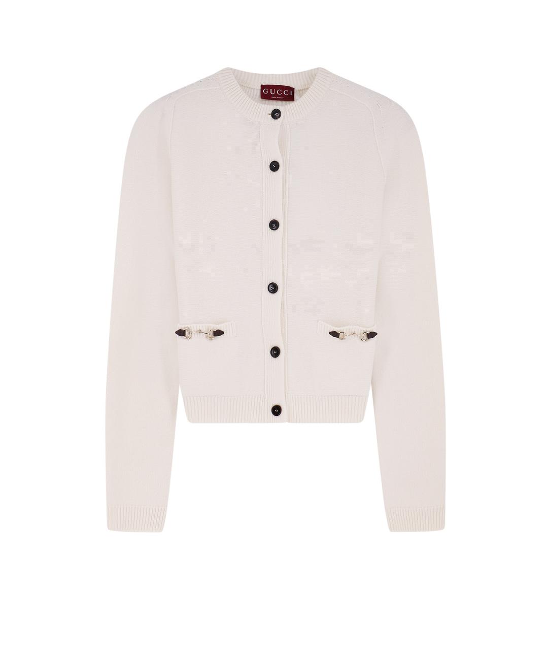 GUCCI Белый шерстяной кардиган, фото 1